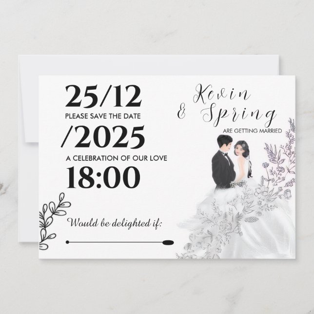 Convites Estamos nos casando (Frente)