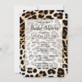 Convites Estampa de leopardo preto creme