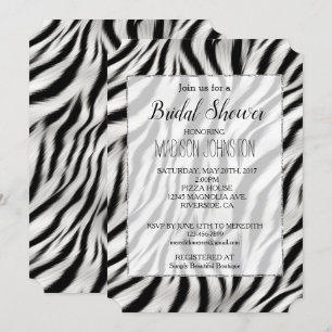 Convites Estampa de Zebra Chic