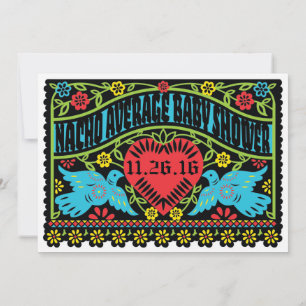 Convites Estandarte Personalizado de Papel Picado para Casa