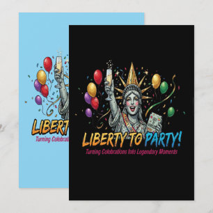 Convites Estátua da Liberdade para Festa de Celebração
