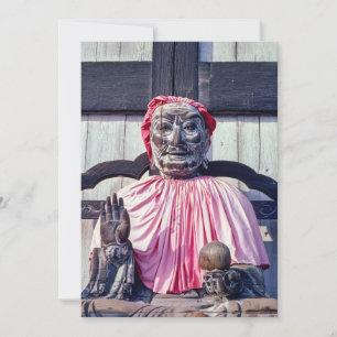 Convites Estatuagem budista de madeira de Pindola Bharadvaj