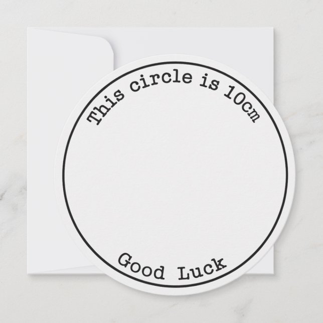 Convites Este Círculo Tem 10cm Boa Sorte Gravidez Divertida (Frente)