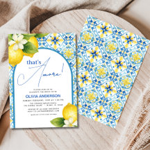 Este é Amore italiano Lemon Blue Azulejo Chá de pa