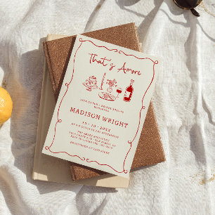 Convites Este é um Chá de panela Desenhado de Mão Vermelha 