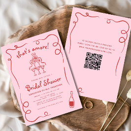 Convites Este é um Chá de panela rosa desenhado pela mão it