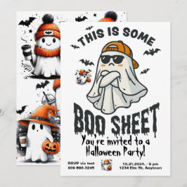 Convites Este é um Ghost Spooky de Folha de Boo
