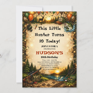 Convites Este pequeno caçador faz 10 anos de Camo de Aniver