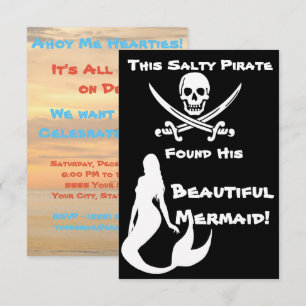 Convites Este Pirata Salgado Encontrou Sua Bela Sereia
