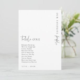 Convites Estelle Modern Minimalist Wedding Table Number