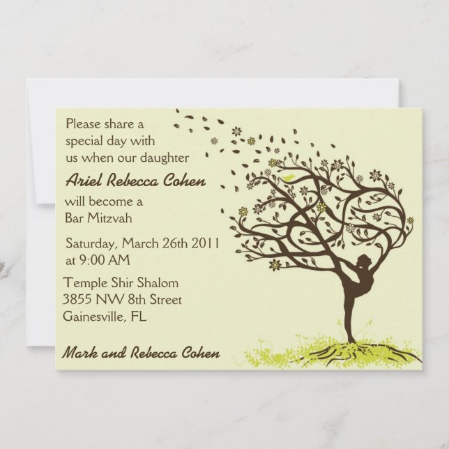 Convites Esticando meu bar Mitzvah dos membros (Frente)
