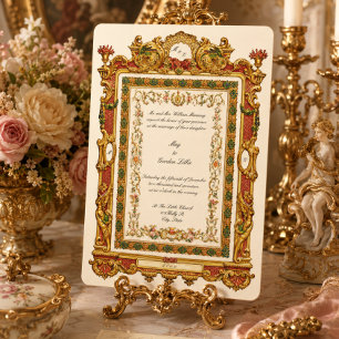 Convites Estilo Barroco Rococó da Era Vitoriana Retrô de 18