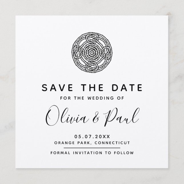 Convites Estilo celta Boho Salvar a Ficha de Casamento de D (Frente)