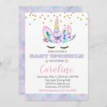 Estilo de Aquarela Púrpura Rosa Unicorn Bebê Espri