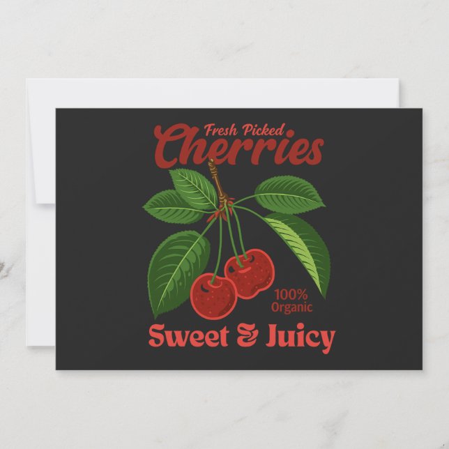 Convites Estilo de Arte Gráfica Comercial da Fruta das Cere (Frente)