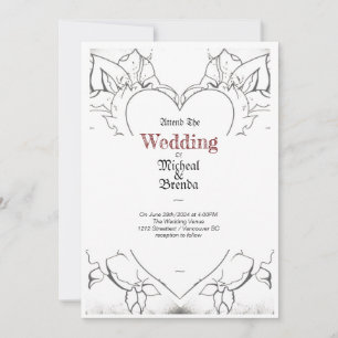 Convites Estilo de Arte Tatoide Branco