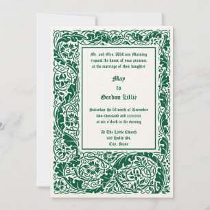 Convites Estilo de Artes e Artesanatos 1905 Folhagem Floral