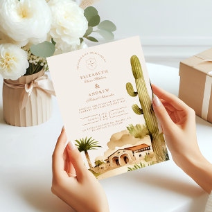 Convites Estilo de Casamento de Desert Hacienda