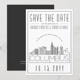 Convites Estilo de Decoração de Casamento de Columbus Skyli