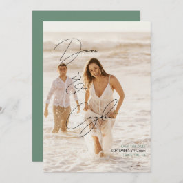 Convites Estilo de Manuscrito De Chic Casual Salvar A Data