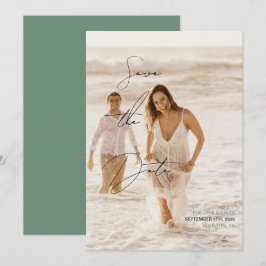 Convites Estilo de Manuscrito De Chic Casual Salvar A Data