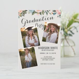 Convites Estilo de País de Aniversário para Graduação de Fo