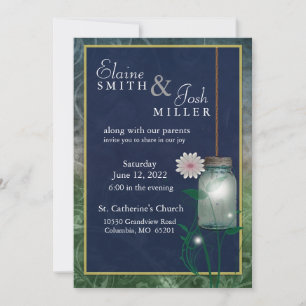 Convites Estilo de País Mason Jar com talento