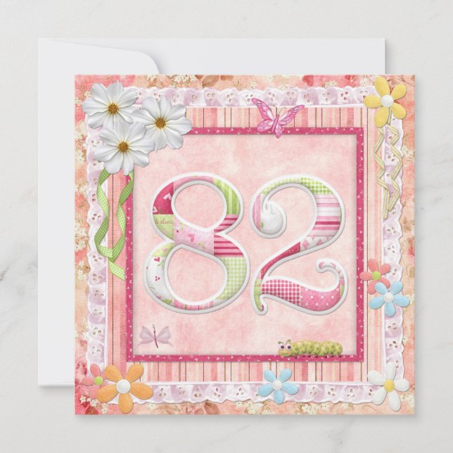 Convites Estilo de raspagem de festa de aniversário 82 (Frente)