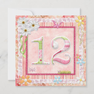 Convites estilo de remoção de 12 festa de aniversário