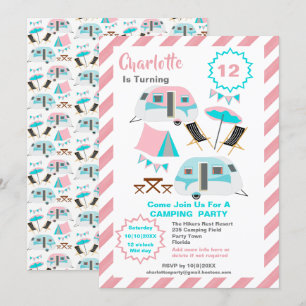 Convites Estilo de Retro do Cute de Festa de aniversário d