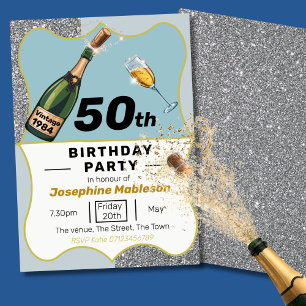 Convites estilo de safra da festa de aniversário 50