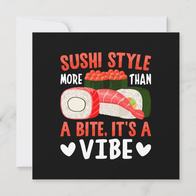 Convites Estilo de Sushi Mais do que uma Mordida (Frente)