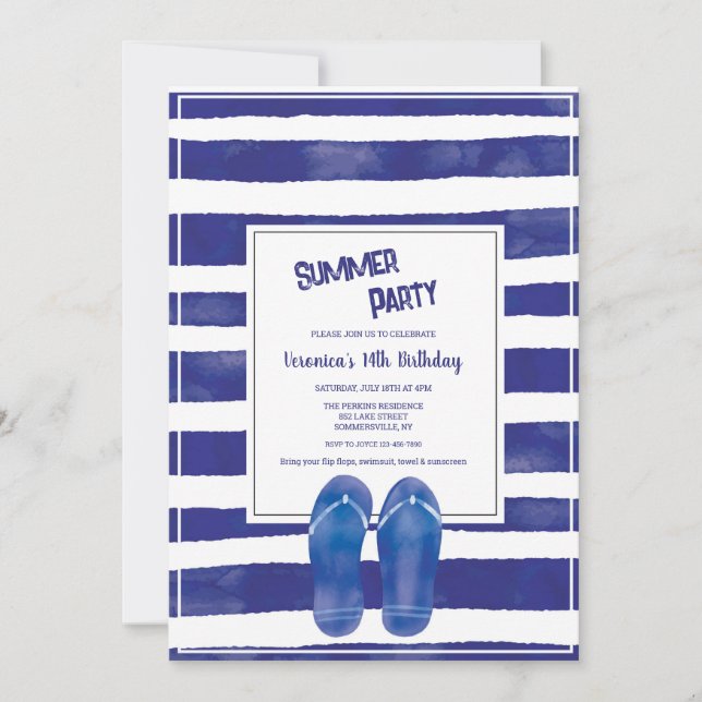 Convites Estilo de Verão (Frente)