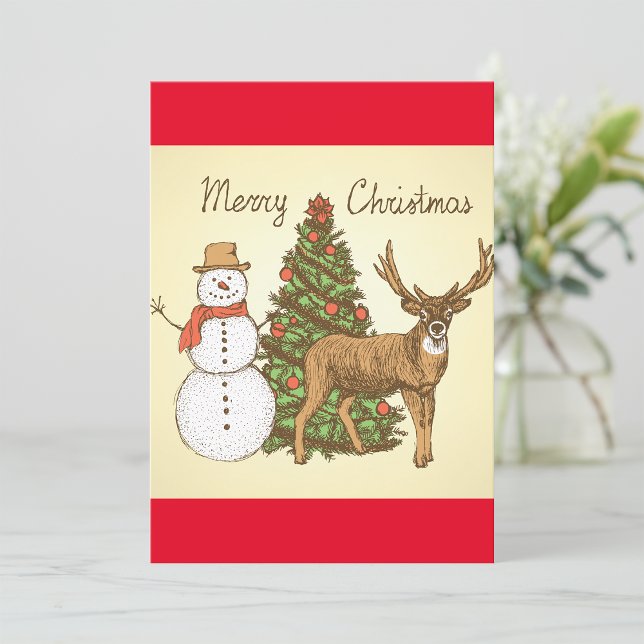 Convites Estilo de Vintage Feliz Natal (Criador carregado)