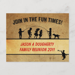Convites Estilo de Vintage - Reunião da Família de Silhue