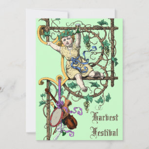 Convites Estilo de Vintagem da Feira de Vinho do outono do 