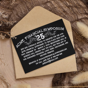 Convites Estilo de Vintagem do Simpósio Financeiro