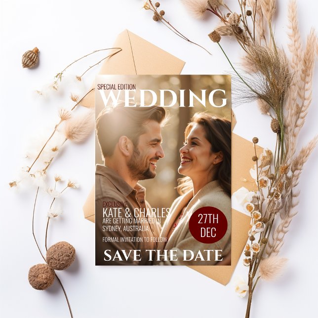 Convites Estilo exclusivo da revista personalizada Salve a  (Criador carregado)