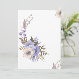 Convites Estilo floral boutique roxo