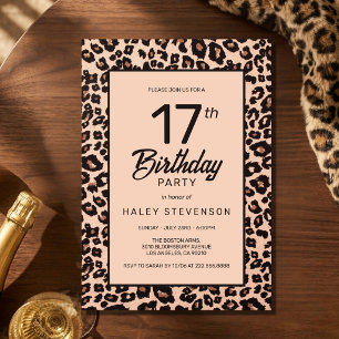 Convites Estilo Impressão de Animais Leopardo Tendência 17