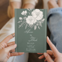 Estilo Indigo Rosas Brancas Salvem a Data