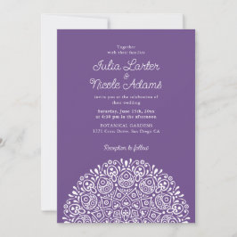Convites Estilo Mandala de Casamento Clássico Ornamentado A