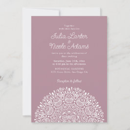 Convites Estilo Mandala de Casamento Clássico Ornamentado A