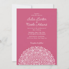 Convites Estilo Mandala de Casamento Clássico Ornamentado A