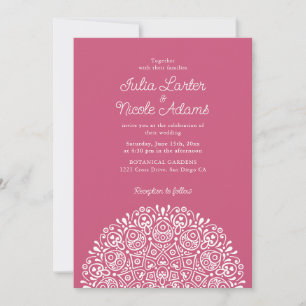 Convites Estilo Mandala de Casamento Clássico Ornamentado A