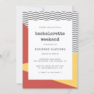 Convites Estilo Memphis Pop de arte dos anos 80 Fim de sema