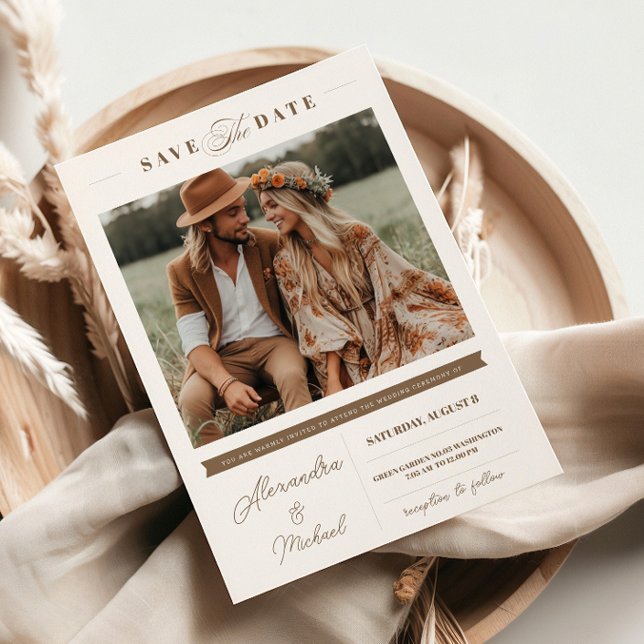 Convites Estilo minimalista | Uma Foto (Criador carregado)