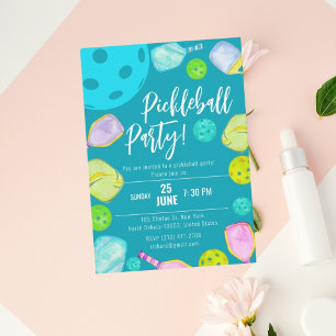 Convites Estilo Retrô Tema Verde Neon Festa de Aniversário 