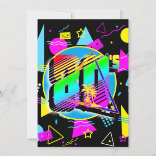 CONVITES ESTILO RETRÔ VINTAGE DOS ANOS 80