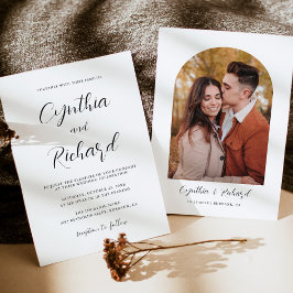 Convites Estilo Simplesmente Minimalista com Casamento de F